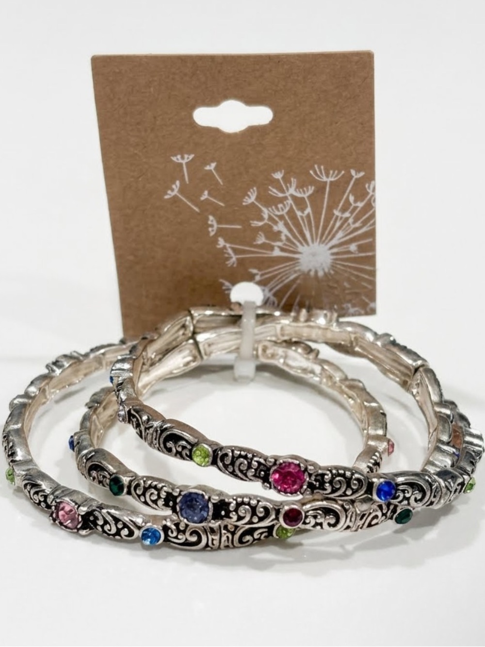 Multi-Color Crystal Bracelet Set - Picture 2 of 3